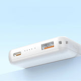 Dudao K14S+ 10000mAh 22.5W Magnetisk Power Bank USB-A + USB-C Kompatibel med MagSafe med Stand - Hvid