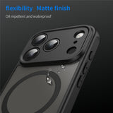 iPhone 18 Pro / 17 Pro PC TPU Magnetisk Matte Case, Drop-resistent - sort