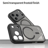 iPhone 18 Pro Max / 17 Pro Max PC TPU Magnetisk Matte Case, Drop-resistent - sort