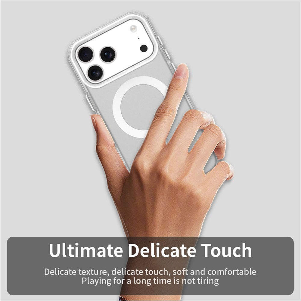 Til iPhone 18 Pro / 17 Pro Magnetisk Case Anti Drop Hybrid Telefon Bagdæksel - Hvid