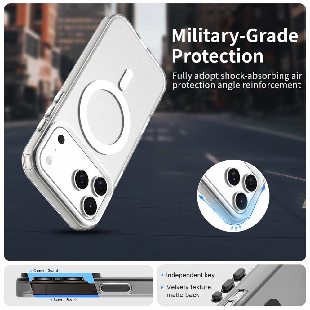 Til iPhone 18 Pro / 17 Pro Magnetisk Case Anti Drop Hybrid Telefon Bagdæksel - Hvid