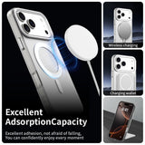 iPhone 18 Pro Max / 17 Pro Max PC PET TPU Hybrid Magnetisk Case - Hvid
