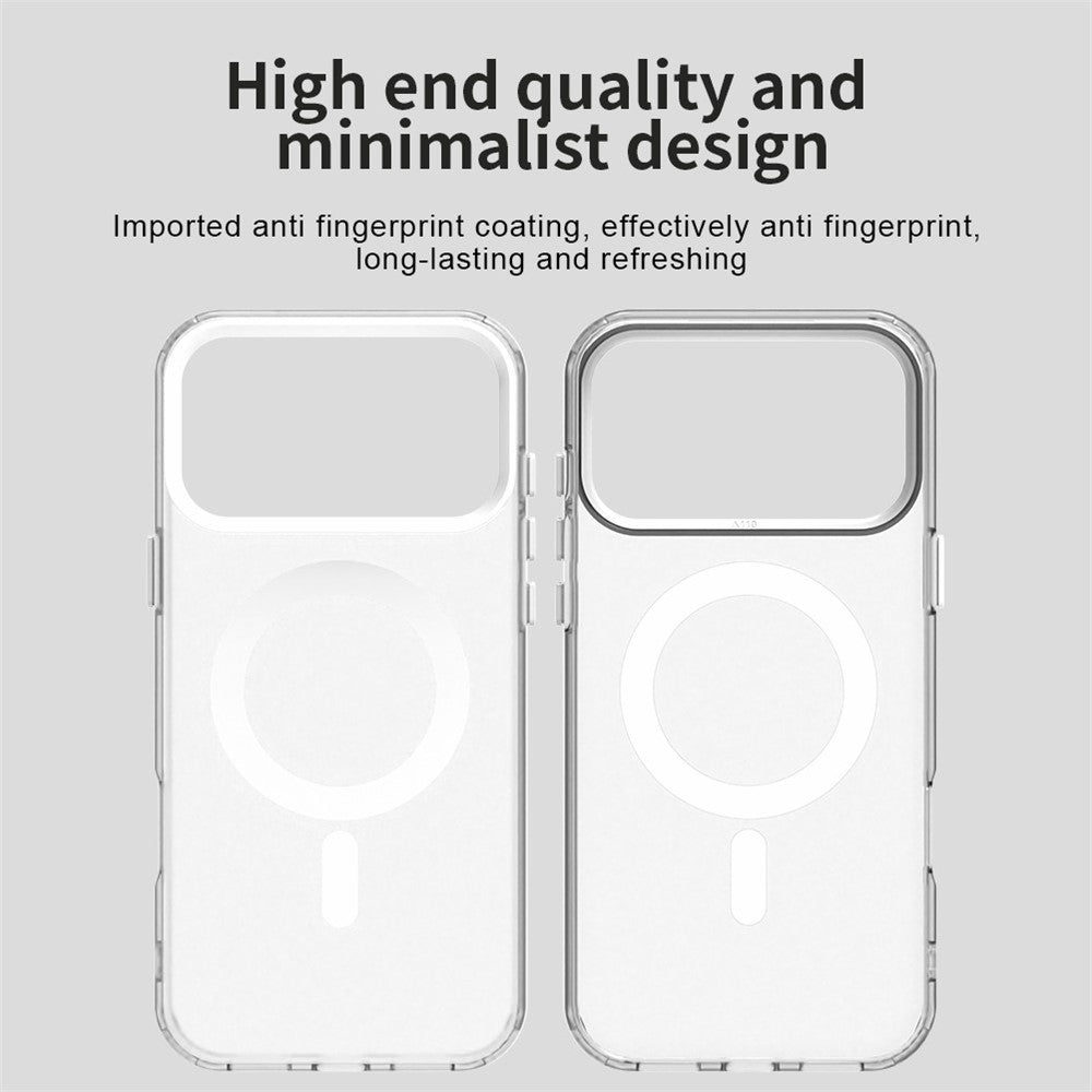 iPhone 18 Pro Max / 17 Pro Max PC PET TPU Hybrid Magnetisk Case - Hvid