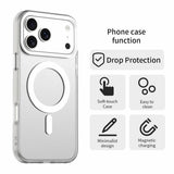 iPhone 18 Pro Max / 17 Pro Max PC PET TPU Hybrid Magnetisk Case - Hvid