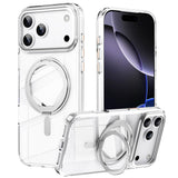 Magnetisk etui med roterende stativ til iPhone 18 Pro Max / 17 Pro Max TPU Acryl MagSafe - hvid