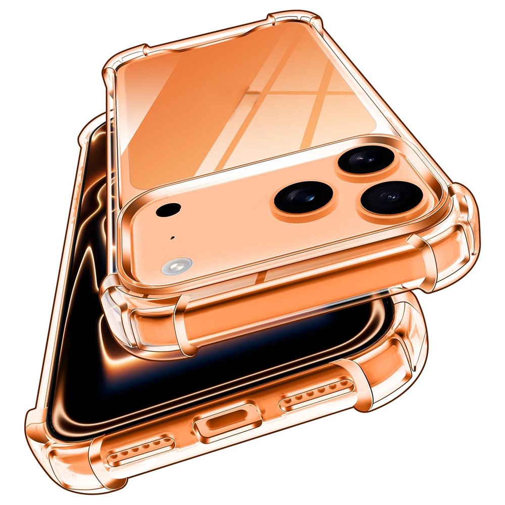Hybrid Akryl TPU Case iPhone 18 Pro / 17 Pro med kamerabeskyttelse - gennemsigtig