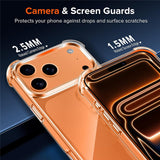 Hybrid Akryl TPU Case iPhone 18 Pro Max / 17 Pro Max med kamerabeskyttelse - gennemsigtig
