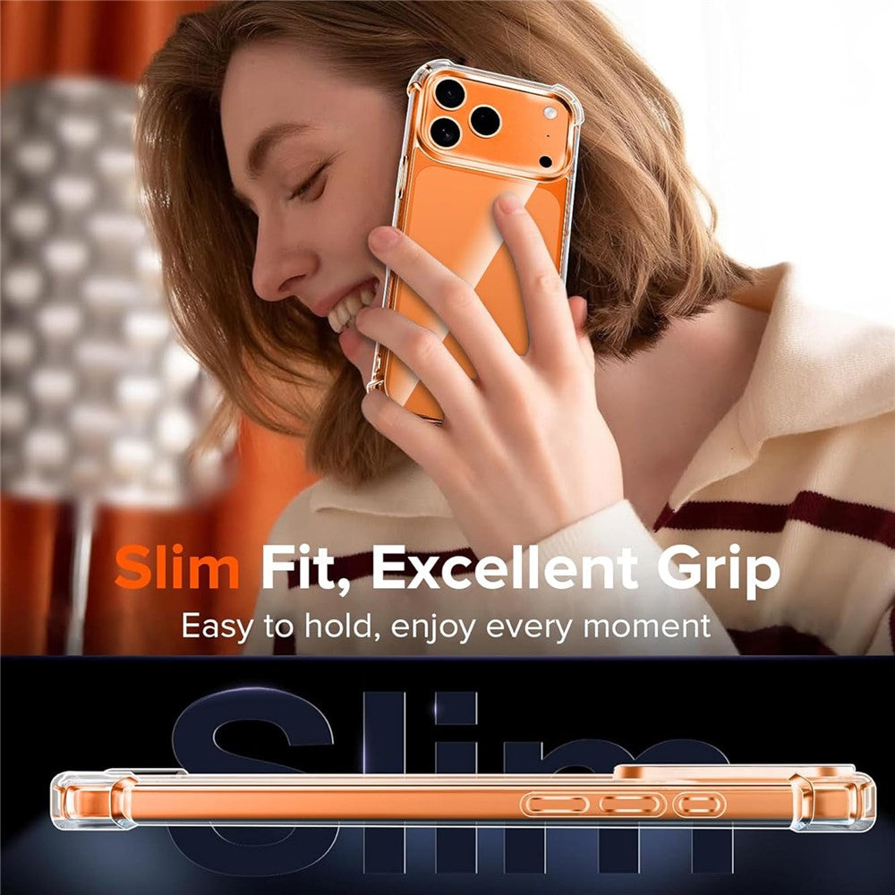 Hybrid Akryl TPU Case iPhone 18 Pro Max / 17 Pro Max med kamerabeskyttelse - gennemsigtig