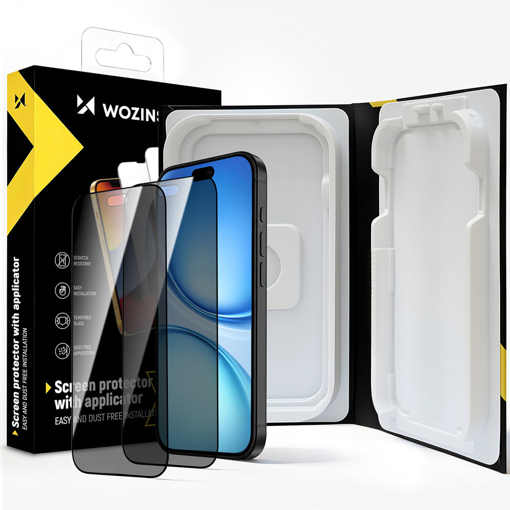 Wozinsky EasyFit Privacy Glass skærmbeskytter til iPhone 18 Pro Max - 2 stk.