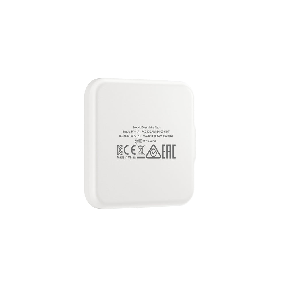 BOYA Notra Neo Voice Recorder med AI Transcription - hvid