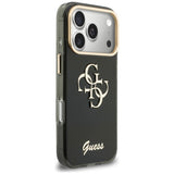 Guess IML 4G Script Metal Case til iPhone 17 Pro / 18 Pro - sort