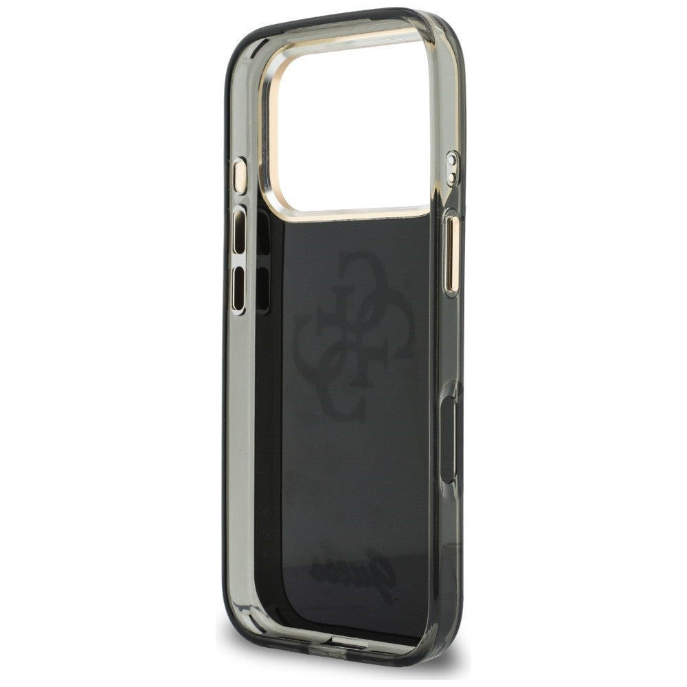 Guess IML 4G Script Metal Case til iPhone 17 Pro / 18 Pro - sort