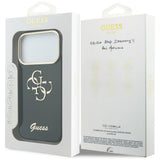 Guess IML 4G Script Metal Case til iPhone 17 Pro / 18 Pro - sort