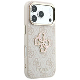Guess 4G og Big Resin Logo Case til iPhone 17 Pro Max / 18 Pro Max - Pink