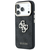 Guess 4G og Big Strass Logo Case til iPhone 17 Pro Max / 18 Pro Max - sort