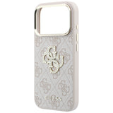 Guess 4G og Big Strass Logo Case til iPhone 17 Pro / 18 Pro - Pink