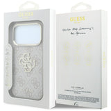 Guess 4G og Big Strass Logo Case til iPhone 17 Pro / 18 Pro - Pink