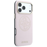 Guess Perforeret 4G Gold Logo Magsafe Case til iPhone 17 Pro / 18 Pro - Pink