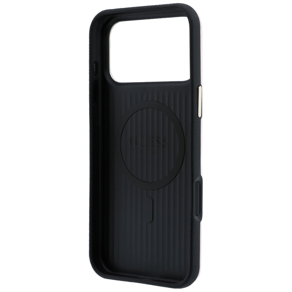 Guess Perforeret 4G Gold Logo Magsafe Case til iPhone 17 Pro / 18 Pro - Pink