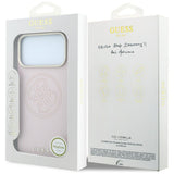 Guess Perforeret 4G Gold Logo Magsafe Case til iPhone 17 Pro / 18 Pro - Pink