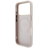 Guess Saffiano Peony & Ring MagSafe fodtøj til iPhone 17 Pro / 18 Pro - pink