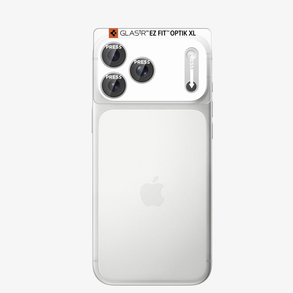 Spigen Optik Pro XL GLAS.TR EZ FIT hærdet glas til iPhone 18 Pro - Silver