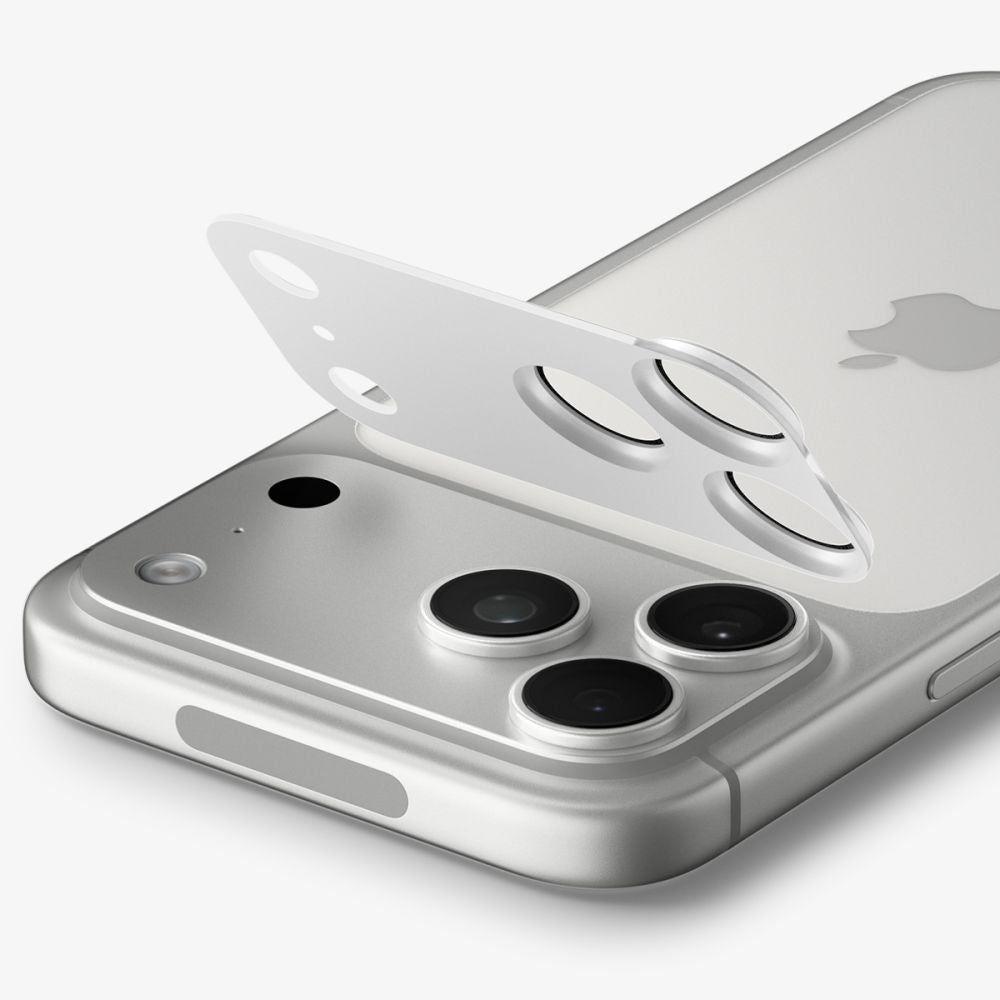Spigen Optik Pro XL GLAS.TR EZ FIT hærdet glas til iPhone 18 Pro - Silver