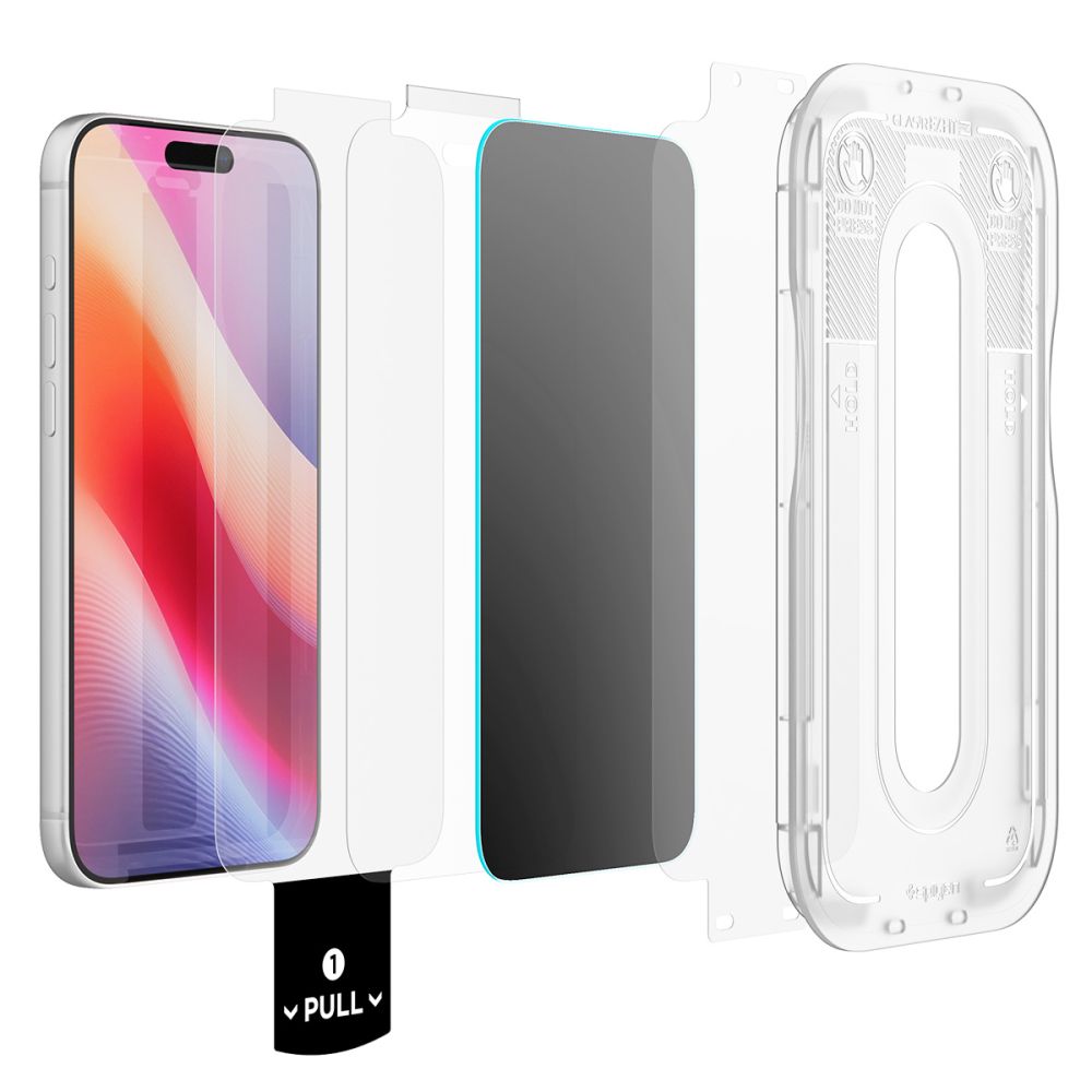 Spigen Glas.tR EZ Fit Pro HD AC Privacy 2-pakke af hærdet glas til iPhone 18 Pro Max