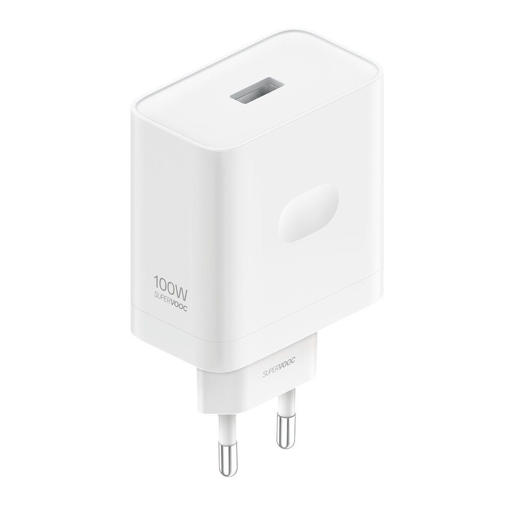 Oppo VCBAOBEH 100W USB-A Wall Charger med USB-A - USB-C Kabel - Hvid