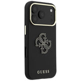 Guess Grained & Big Resin Logo Case til iPhone 18 Pro Max / 17 Pro Max - sort