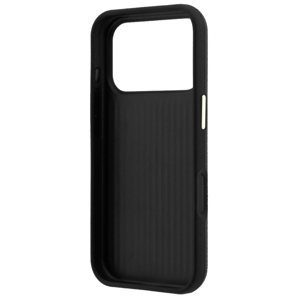 Guess Grained & Big Resin Logo Case til iPhone 18 Pro Max / 17 Pro Max - sort