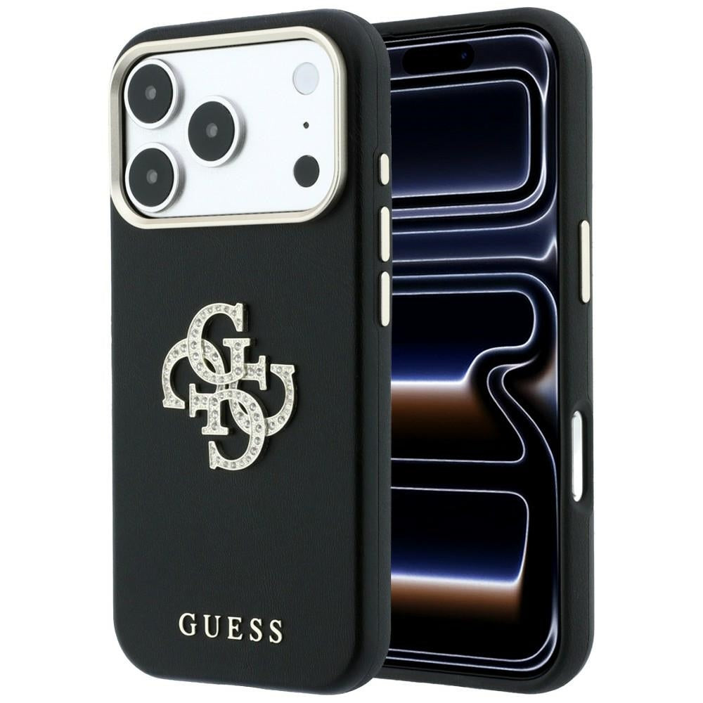 Guess Smooth & Big Strass Logo Case til iPhone 18 Pro / 17 Pro - sort