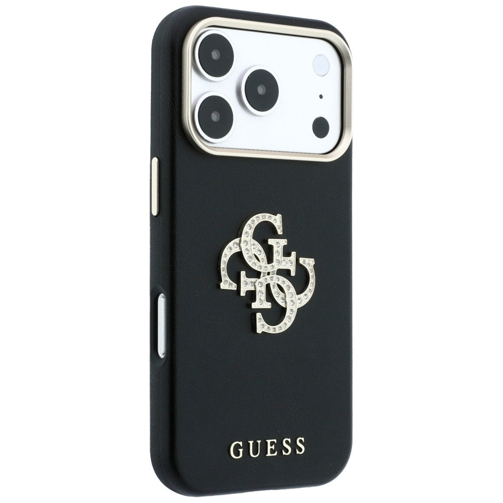 Guess Smooth & Big Strass Logo Case til iPhone 18 Pro / 17 Pro - sort
