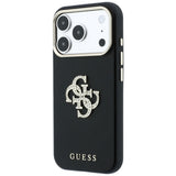 Guess Smooth & Big Strass Logo Case til iPhone 18 Pro Max / 17 Pro Max - sort