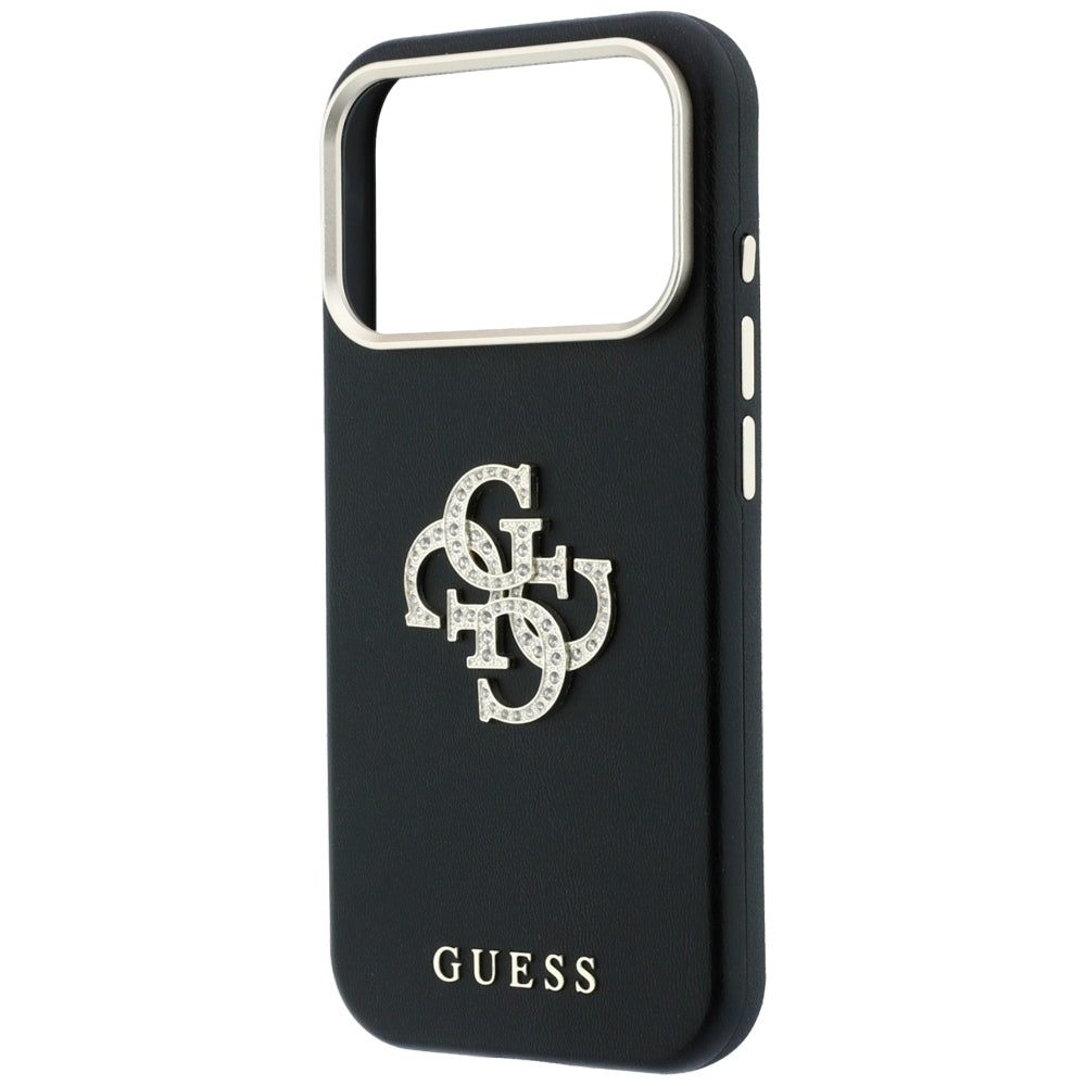 Guess Smooth & Big Strass Logo Case til iPhone 18 Pro Max / 17 Pro Max - sort