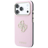 Guess Smooth & Big Strass Logo Case til iPhone 18 Pro Max / 17 Pro Max - Pink
