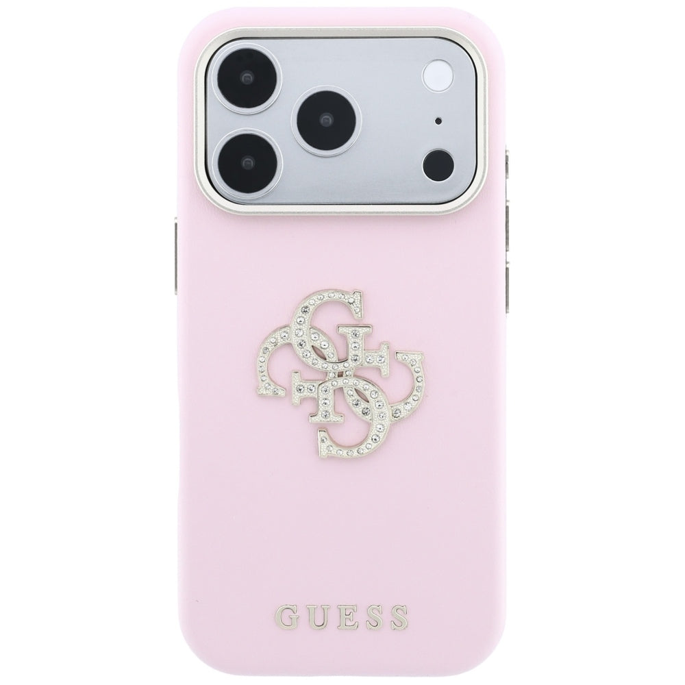 Guess Smooth & Big Strass Logo Case til iPhone 18 Pro Max / 17 Pro Max - Pink