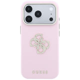 Guess Smooth & Big Strass Logo Case til iPhone 18 Pro Max / 17 Pro Max - Pink