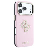 Guess Smooth & Big Strass Logo Case til iPhone 18 Pro Max / 17 Pro Max - Pink