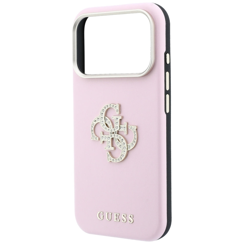 Guess Smooth & Big Strass Logo Case til iPhone 18 Pro Max / 17 Pro Max - Pink