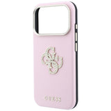 Guess Smooth & Big Strass Logo Case til iPhone 18 Pro Max / 17 Pro Max - Pink