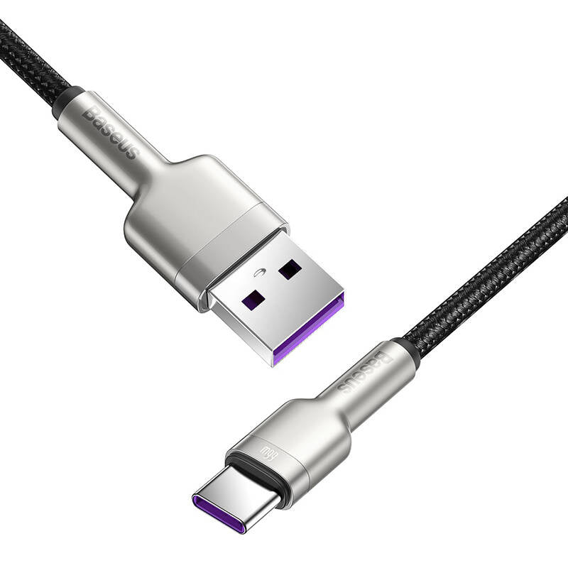 USB-kabel til USB-C Baseus Cafule, 66W, 0,25m (sort)