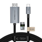 Tech-Protect UltraBoost USB-C HDMI 2.1 60HZ Videokabel 300 cm - Grå