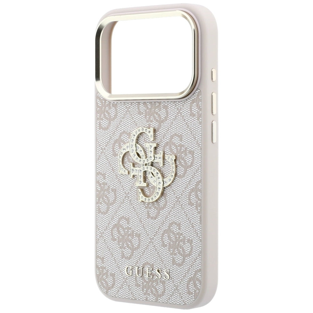 Guess 4G og Big Strass Logo Case til iPhone 18 Pro Max / 17 Pro Max - Pink