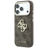 Guess 4G og Big Strass Logo Case til iPhone 18 Pro / 17 Pro - Brunt