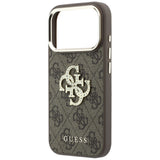 Guess 4G og Big Strass Logo Case til iPhone 18 Pro / 17 Pro - Brunt