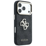 Guess 4G og Big Strass Logo Case til iPhone 18 Pro / 17 Pro - sort