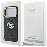 Guess 4G og Big Strass Logo Case til iPhone 18 Pro / 17 Pro - sort