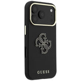Guess Grained & Big Resin Logo Case til iPhone 18 Pro / 17 Pro - sort