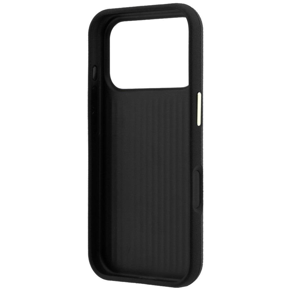Guess Grained & Big Resin Logo Case til iPhone 18 Pro / 17 Pro - sort